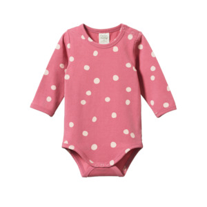 Stretch Jersey Cotton Bodysuit Raspberry