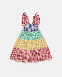 Colourful Frilled Cotton Dress