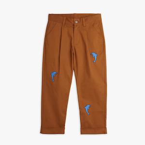 Infant clothing: DOLPHIN EMBROIDERED CHINOS