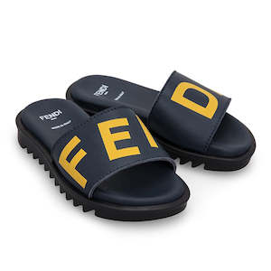 Infant clothing: LOGO PRINT RUBBER SLIDES