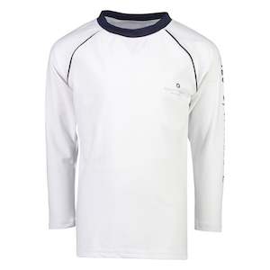 Compass White LS Rash Top