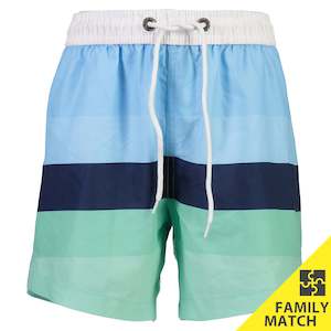 Blue Mint Stripe Boardies