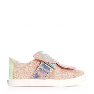 Butterfly Low Top Pink Glitter & Pearl