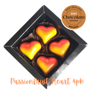 Chocolate: Passionfruit Heart 4 piece