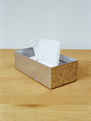 Galvanised Tissue Box, Fog Linen