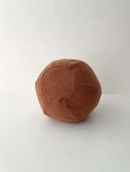 SAMPLE, Globe Cushion, Cinnamon Brown Cotton (over dyed)