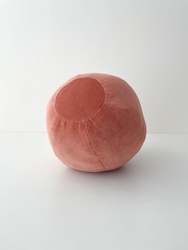 SAMPLE, Globe Cushion, Tinned Guava Velvet