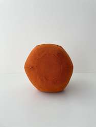 SAMPLE, Globe Cushion, Earthy Orange Cotton