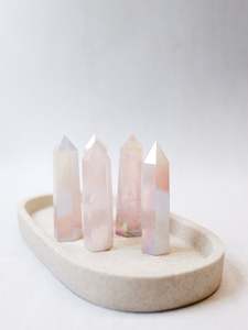 Aura Quartz: Rose Aura Quartz Polished Point