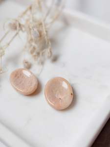 Peach Moonstone Worry Stone