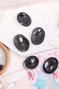 Black Tourmaline Crystal Worry Stone