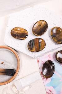 Worry Stones: Tiger's Eye Crystal Worry Stone