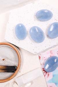 Worry Stones: Angelite Crystal Worry Stone