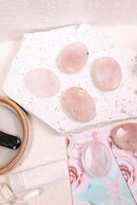 Rose Quartz Crystal Worry Stone