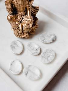 Worry Stones: Howlite Crystal Worry Stone