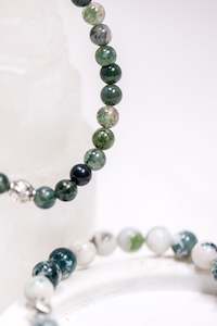 Crystal Bracelet: Moss Agate