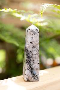 Rainbow Moonstone Point #1 | The Stone of Intuition & Divine Feminine Energy