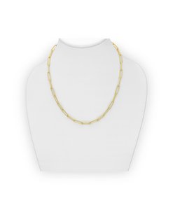 Jewellery: Gold Plated Paperclip Chain Necklace