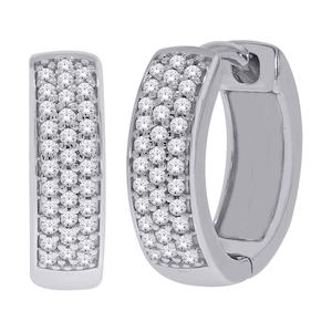 Jewellery: 10ct WG Diamond Huggies