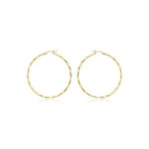 Bi-Tone Hoop Earrings