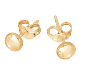 Gold Flat Ball Studs