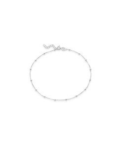 Silver ball anklet