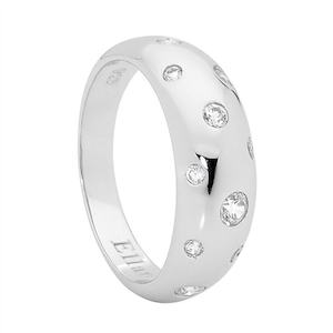 Silver Dome CZ Ring