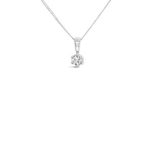 9ct white gold lab grown diamond pendant 0.43ct TDW E VS