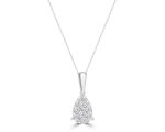 White Gold Diamond Teardrop Pendant