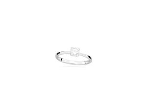 Silver CZ Solitaire Ring