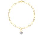 Gold Bracelet with Diamond set Charm