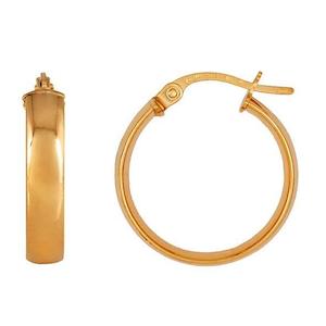 Jewellery: Gold Oval Hoops