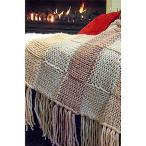 Quick 'N' Easy Cosy Lambswool Throw Super Bulky Knitting Pattern