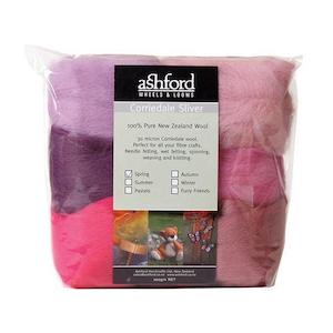 Ashford Corriedale Sliver colour theme packs 100g