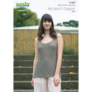 Craft material and supply: N1454 Women's Singlet pattern for Bio Sesia 3 10ply cottons SALE