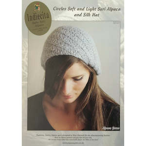 Craft material and supply: Circles Soft and Light Suri Alpaca and Silk Hat Knitting Pattern SALE