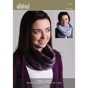 Plain Cowls Knitting Pattern in Double Knit 8ply and Triple Knit 12ply SALE