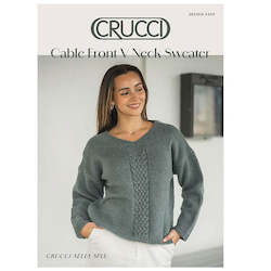 Yarn: 2305 Cable Front V Neck Sweater