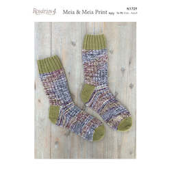 N1729 Two Tone Socks with Rib Detail