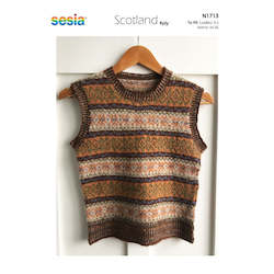 N1713 His & Hers Classic Fair Isle Crew Neck Vest