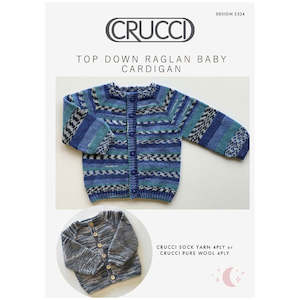 2324 Top Down Raglan Baby Cardigan