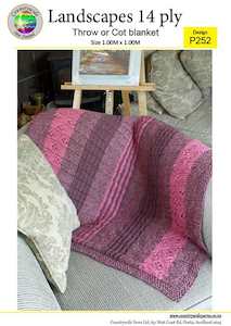 Yarn: P252* Throw or Cot Blanket