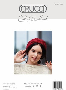 Yarn: 1833 Cabled Headband Digital Download