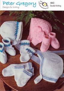 Yarn: PG463 Bootee Sets or Hats, Mitts & Socks