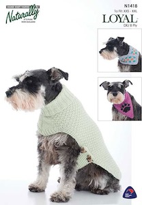 N1418 Dog Sweater, Scarf & Bandana