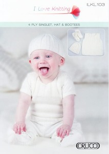 Yarn: 103* Singlet, Hat & Bootees