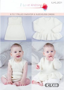 0201 Frilled Sweater & Sleeveless Dress