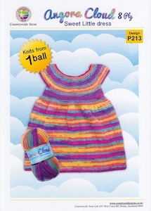 P213 Sweet Little Dress (knits from 1 ball)