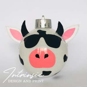 Sunglasses Cow bauble