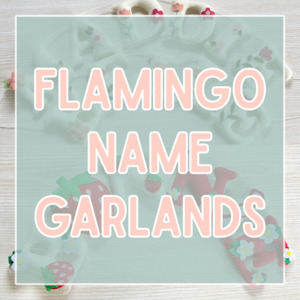 Flamingo name garland